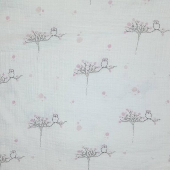 Aden + Anais Birds On Floral Branches Muslin Swaddle Wrap Baby Blanket 44" X 46" - Picture 2 of 4